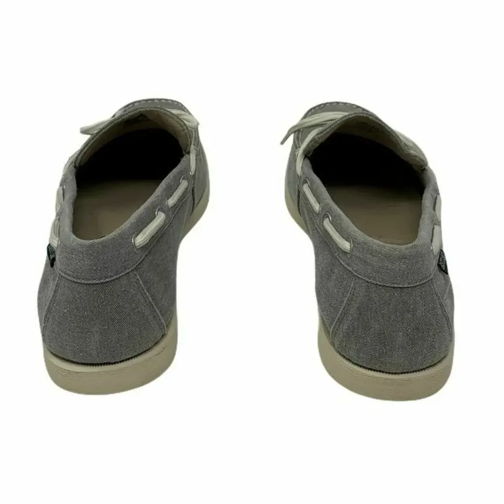 Eastland Men's Yarmouth 1-Eye Canvas Gray Boat Shoes 8D